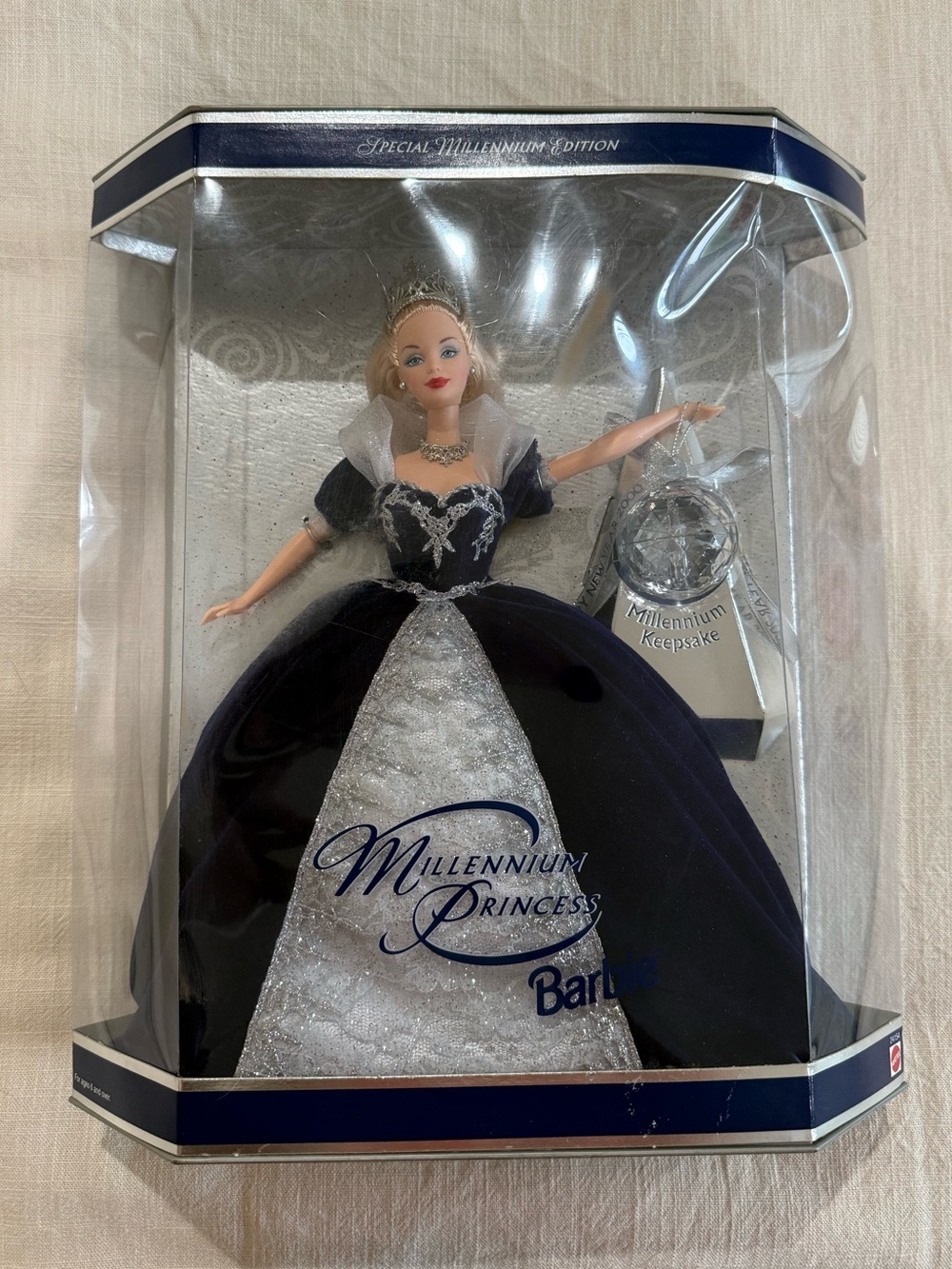 ✨ 1999 Millennium Princess Barbie Doll w/ Keepsake + Stand NRFB NIB ✨